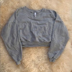 American Apparel Grey Crop Sweatshirt